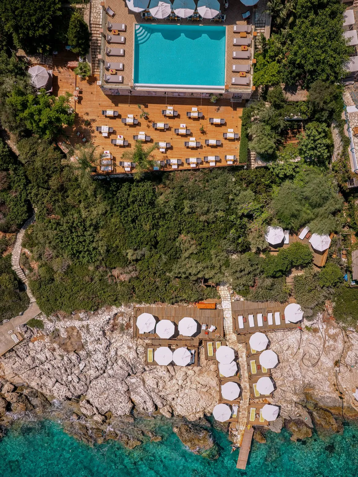 Havadan havuz ve private beach